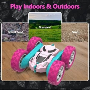 Hamdol Zalneo Z1 Pink Remote Control Stunt Car 360 Flipping 4WD RC Toy Vehicle